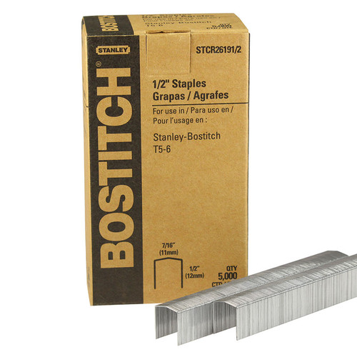 Bostitch STCR26191/2 1/2In Staples (Ea=Boxof 5 000 Staples)
