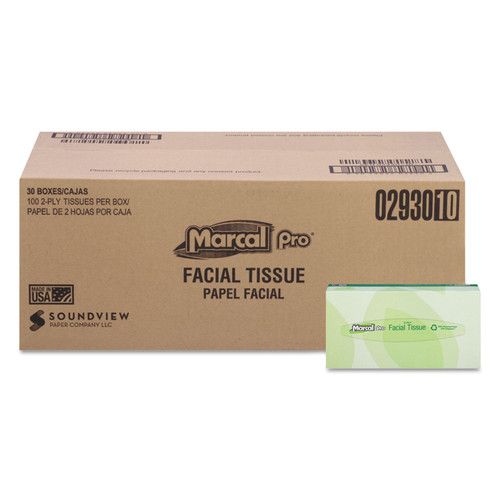Marcal Paper MRC2930 C-Fluff Out Facial Tissue 30/100 Ct (1 CA)