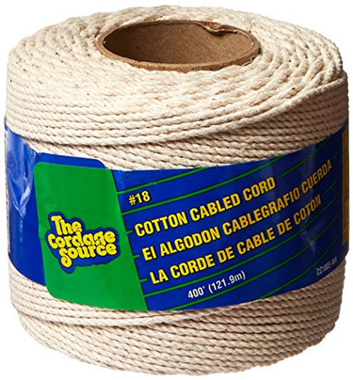 Orion Ropeworks Inc CC1805-WA 400' #18 Cotton Cable Cord
