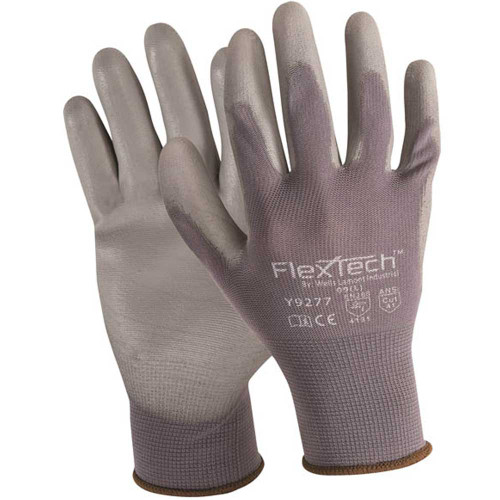Wells Lamont Y9277M Gray Nylon Glove Polyurethane Palm M (1 Pair)