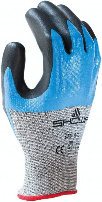 Showa 376XXL-10 Dispose 3/4 Nitrile Blueundercoating Dz6 (1 DZ)