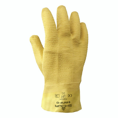 Showa 65NFW-10 Dispose Natural Rubber Fully-Coated 1 Dz3 (3 DZ)