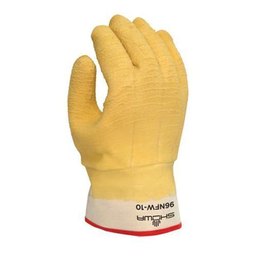 Showa 95NFW-10 Disp Lly Coated Naturalrubber-12" Gau Dz3 (1 DZ)
