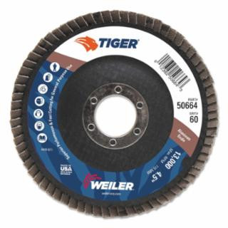 Weiler 50664 4-1/2" Tiger Disc Abrsvflap Disc 60 Ao (10 EA)