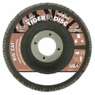 Weiler 50803 4 1/2"Tiger Disc Big Catabr Flap Phenolic Bk