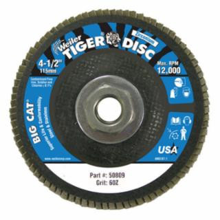 Weiler 50809 4-1/2" Big Cat Abrasiveflap Disc Phenolic Back