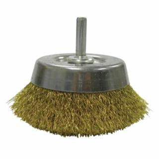Weiler 14311 2-3/4" Crimped Wire Cupbrush .0118 Brass