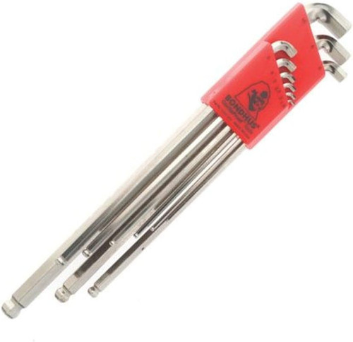 Bondhus 16799 9 Piece Stubby Balldriver L Key Set W/Brite Guar (1 SET)