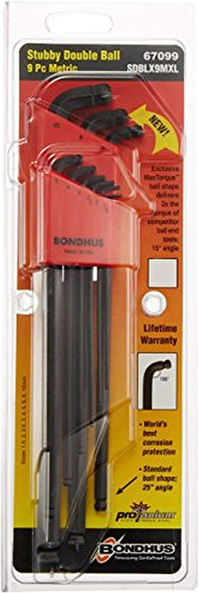 Bondhus 67099 Set 9 Stub Dbl Ball  mm  L-Wr XL