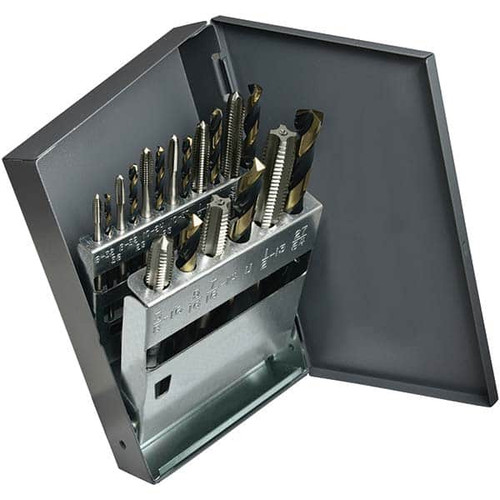 Cle-Line C21190 18Pc Bright Job Drl & Brgt Hand Tap Set (1 ST)