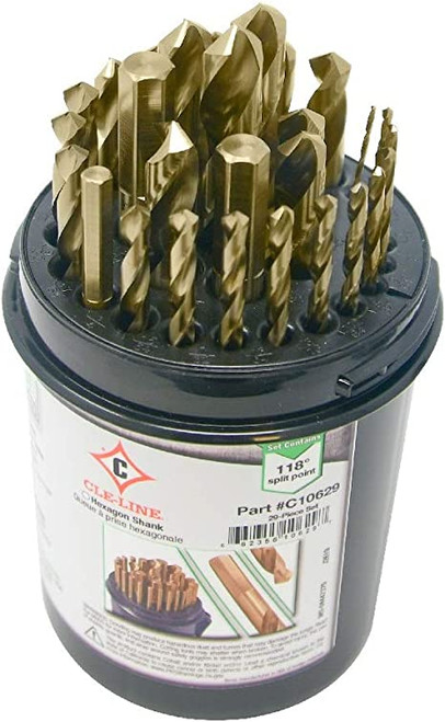 Cle-Line C10629 29Pc Set 1/16-1/2X64Th Hs-Co Hex Shk Job (1 ST)
