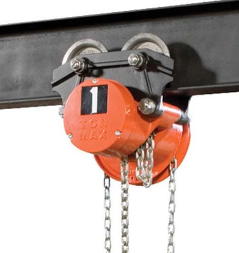 Cm Columbus Mckinnon 4834 646 1 Ton Cyclone Low Head Room Trolley 10' Lift