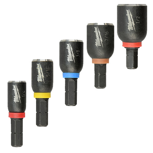 Milwaukee 49-66-4563 SHOCKWAVE Impact Duty Insert Magnetic Nut Driver Set 5PC