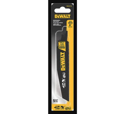 Dewalt DWA4176 6" 10Tpi 2X Recip Blade5Pk (1 PK)