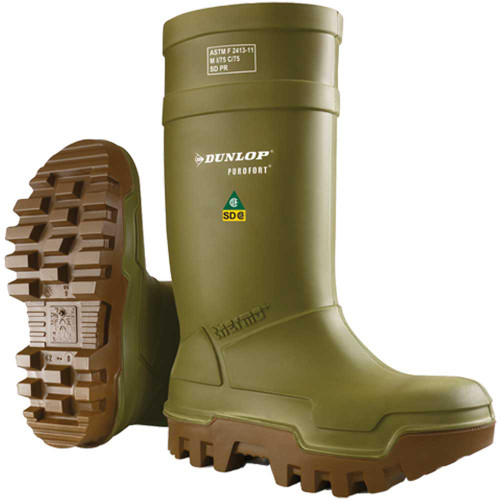 Dunlop Protective Footwear E662843.15 Dunlop Purofort Thermo+Full Safety Green/Brown (1 Pair)
