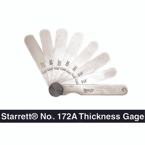 L.S. Starrett 50649 172A Thickness Gage 3 1/ (6 EA)