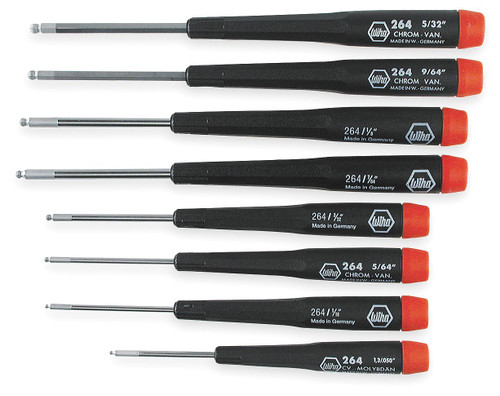 Wiha Tools 26490 8Pc Fractional Electronic Ball Point (1 SET)