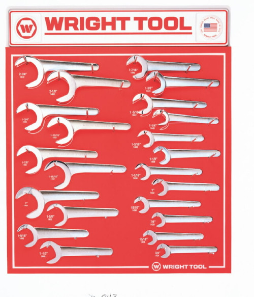Wright Tool D943 22-Pc Fractional Servicewrench Display W/B (1 DS)