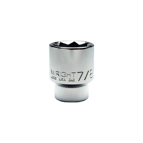 Wright Tool 4328 7/8" 1/2" Drive 8Pt Sq Standardsocket
