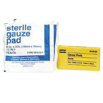 Honeywell North 20584 (10/Bx)(10Bx/Cs) Sterilepads 4" X 4" 2 Per Unit (100 EA)