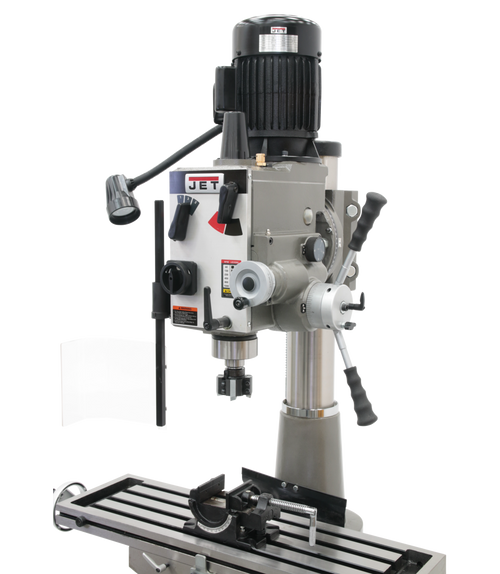 JET JT9-351142 JMD-40GHPFGeared Head Mill Drill with Power Downfeed & Newall NMS800 2-Axis DRO