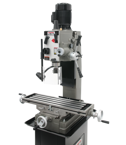 JET JT9-351153 JMD-45GHPF Geared Head Square Column Mill Drill with Power Downfeed with NMS800 2 Axis DRO & X-Axis Powerfeed