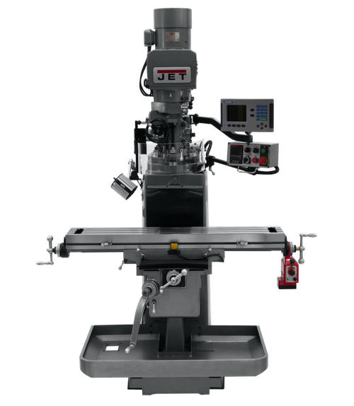 JET JT9-690629 JTM-1050EVS2/230 Mill With 3-Axis Acu-Rite 203 DRO (Quill) With X-Axis Powerfeed