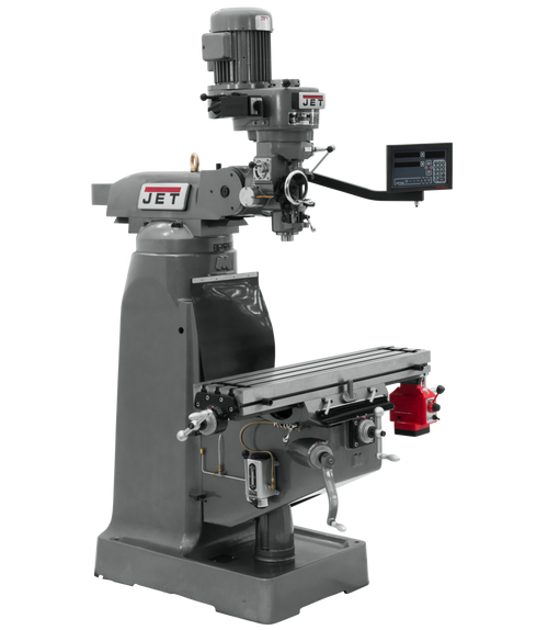 JET JT9-691188 JTM-1 Mill With Newall NMS800 DRO With X-Axis Powerfeed