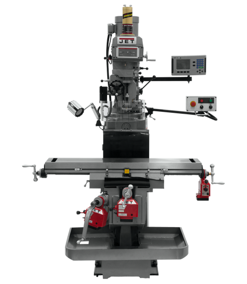 JET JT9-698066 JTM-1254VS With  ACU-RITE   203 3X (Q) DRO,  X,Y&Z  Powerfeeds & Air Power Drawbar