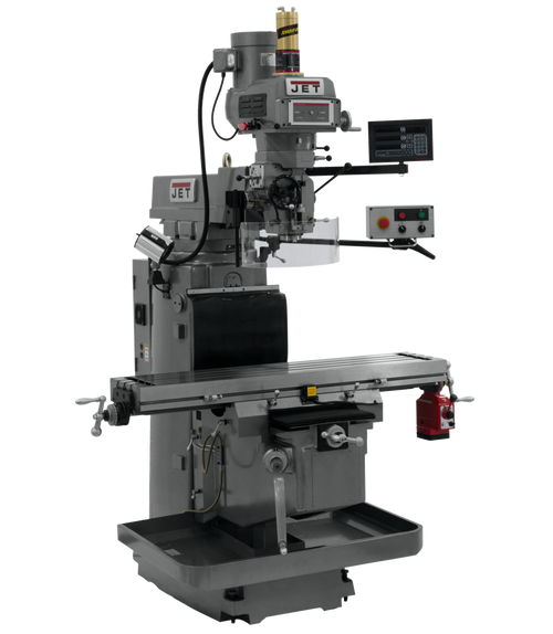 JET JT9-698068 JTM-1254VS With Newall NMS800 DRO X Powerfeed & Air Power Drawbar