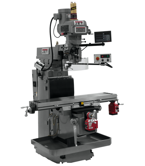 JET JT9-698081 JTM-1254VS With Newall NMS800 3X (Q) DRO,  X & Y Powerfeeds & Air Power Drawbar