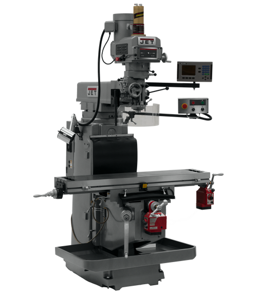 JET JT9-698111 JTM-1254RVS With  ACU-RITE 203 DRO X & Y Powerfeeds & Air Power Drawbar