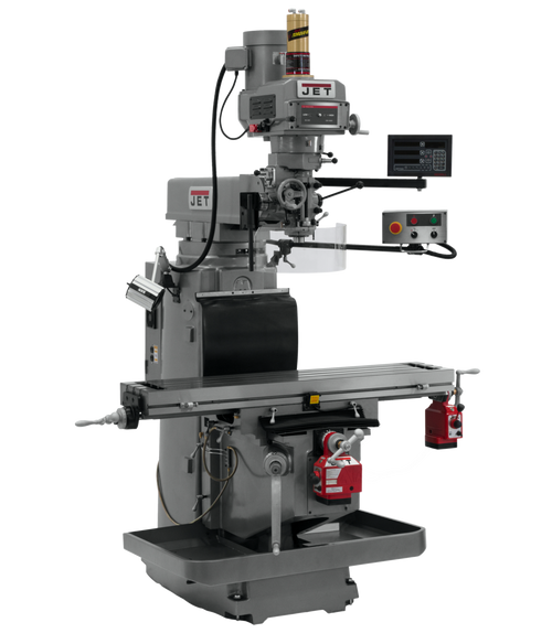 JET JT9-698135 JTM-1254RVS With Newall NMS800 3X (K) DRO,  X & Y Powerfeeds & Air Power Drawbar