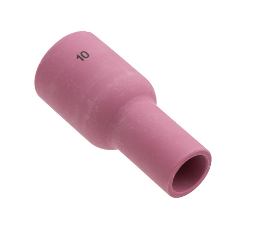 53N88L: #10 (5/8") X 2 3/4" Alumina Large Gas Lens Cup TIG Alumina Gas Lens Cup - Large Cup For 17, 18, 26 Series Torches