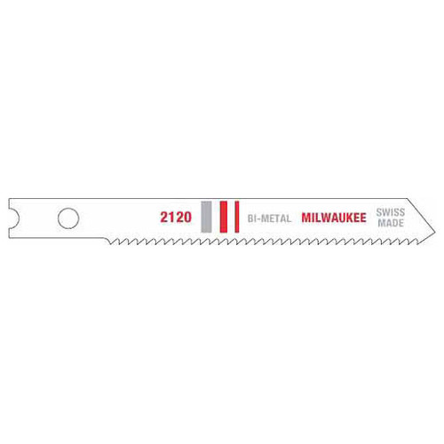 Milwaukee 48-42-2120 2-3/4" 18TPI U-Shank Metal Cutting Bi-Metal Jig Saw Blades 5PK