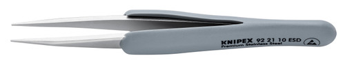Knipex Premium Stainless Steel Precision Tweezers-Pointed Tips-ESD Rubber Handles 922110ESD