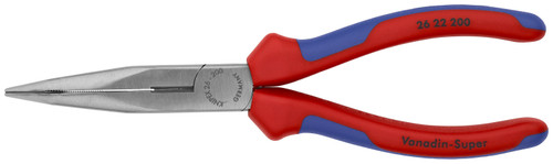 Knipex 26 22 200 SBA Long Nose 40 Angled Pliers with Cutter