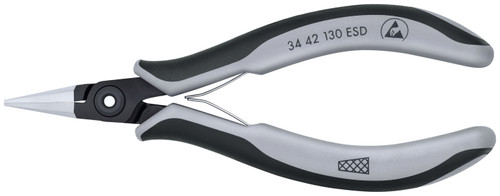 Knipex Electronics Pliers-Flat Wide Tips, ESD Handles 3442130ESD