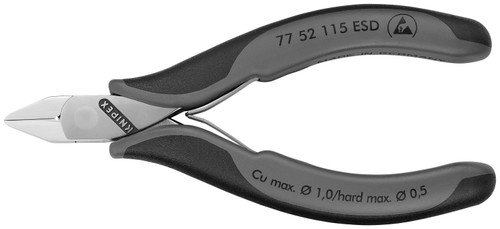 Knipex 77 52 115 ESD Electronics Diagonal Cutters-ESD Handles