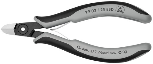 Knipex 79 02 125 ESD Electronics Diagonal Cutters-ESD Handles