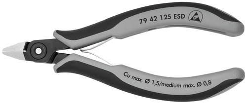 Knipex 79 42 125 ESD Electronics Diagonal Cutters-ESD Handles