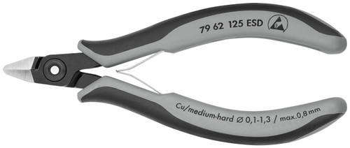Knipex 79 62 125 ESD Electronics Diagonal Cutters-ESD Handles