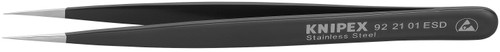 Knipex Stainless Steel Gripping Tweezers-Needle-Point Tips-ESD 922101ESD