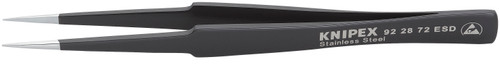 Knipex Stainless Steel Gripping Tweezers-Pointed Tips-ESD 922872ESD