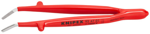 Knipex Stainless Steel Gripping-30Angled Tweezers-1000V Insulated 924701