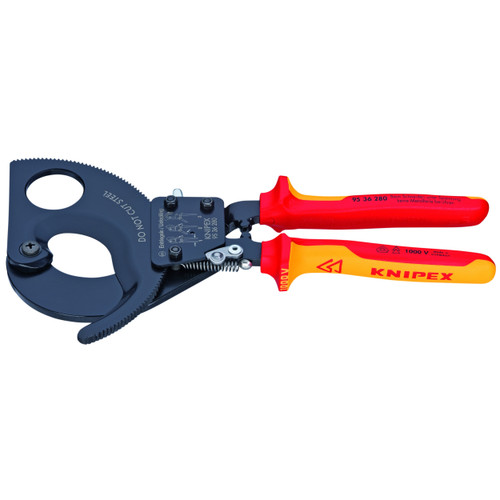Knipex 95 36 280 SBA Ratcheting Cable Cutters-1000V Insulated