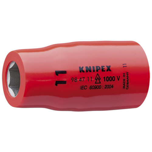 Knipex Hex Socket, 1/2" Drive-1000V Insulated, 13 mm 984713