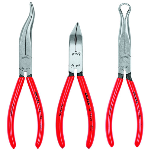 Knipex 3 Pc Long Nose Tool Set (38 31 200, 38 71 200, 38 91 200) 9K008012US