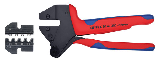 Knipex Crimp System Pliers (97 43 200) + Crimp Die: Solar Connectors Solarlok (Tyco): 1 1/2/2 1/2/4.0/6.0 10/11/1 (97 49 68) Packaged In A Protective Plastic Case 9K008065US