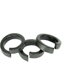 9/16" Hi-Collar Split Lock Washers, Plain Finish, Medium Carbon Steel, Qty 50